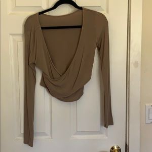 Alo Amelia cropped wrap top